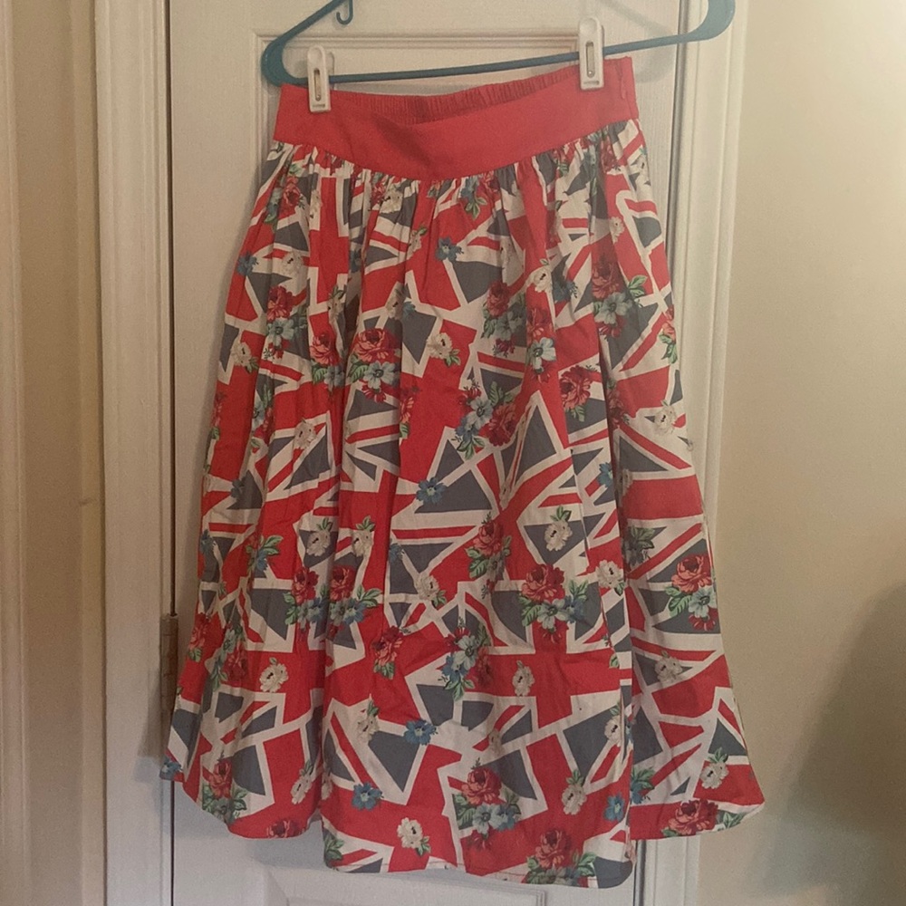 The Dress Shop Union Jack Swing Skirt Size S